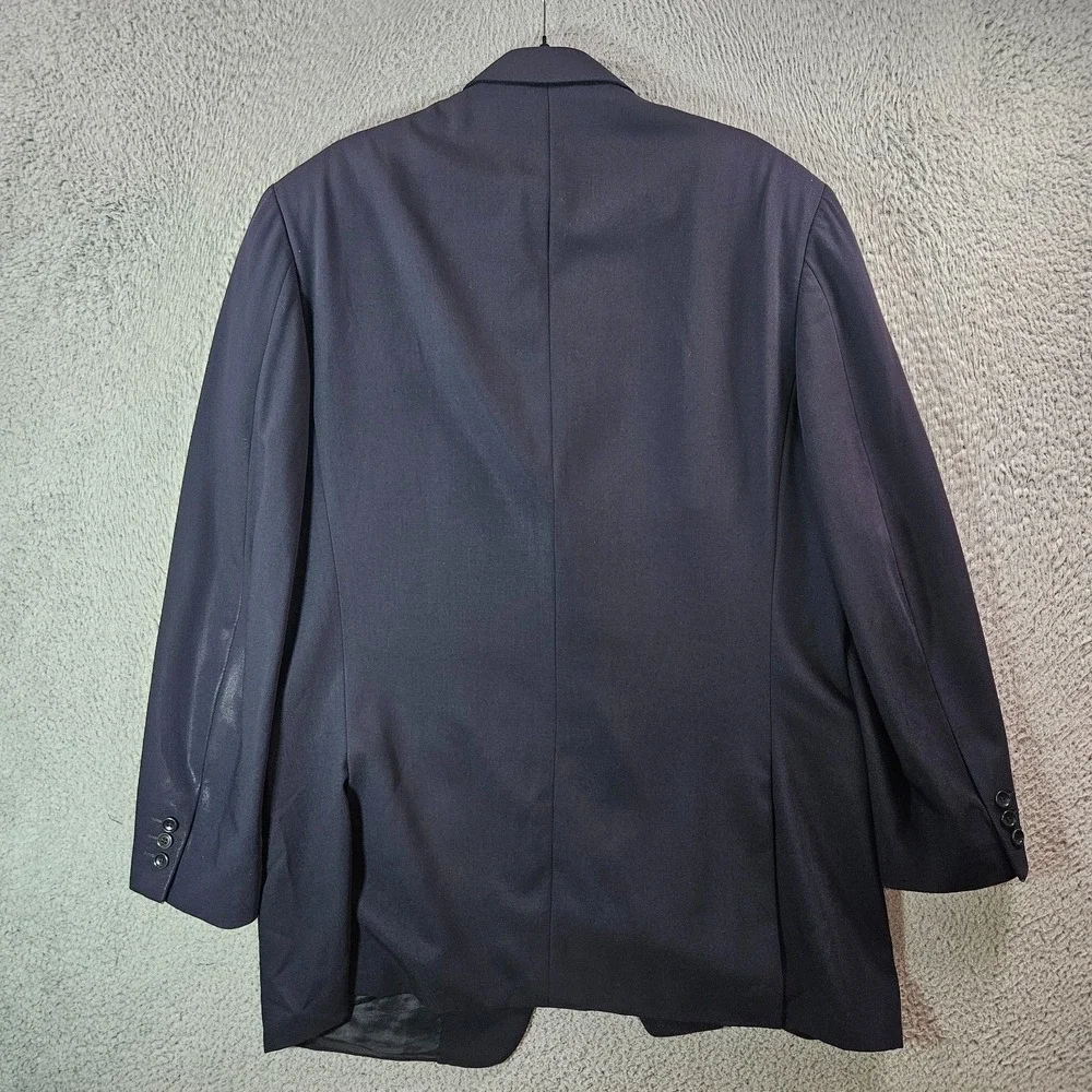 Canali Proposta 44L UK 54L 100% Wool Suit‎ Blazer Jacket Men Dark Navy - Flaw